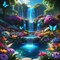 Paint by Numbers Kits for Adults – Landscape Waterfall DIY Acrylic Painting Kit on Canvas, Beginner-Friendly Scenery Paint by Numbers Art Set for Home Wall Decor, 16x16 Inch